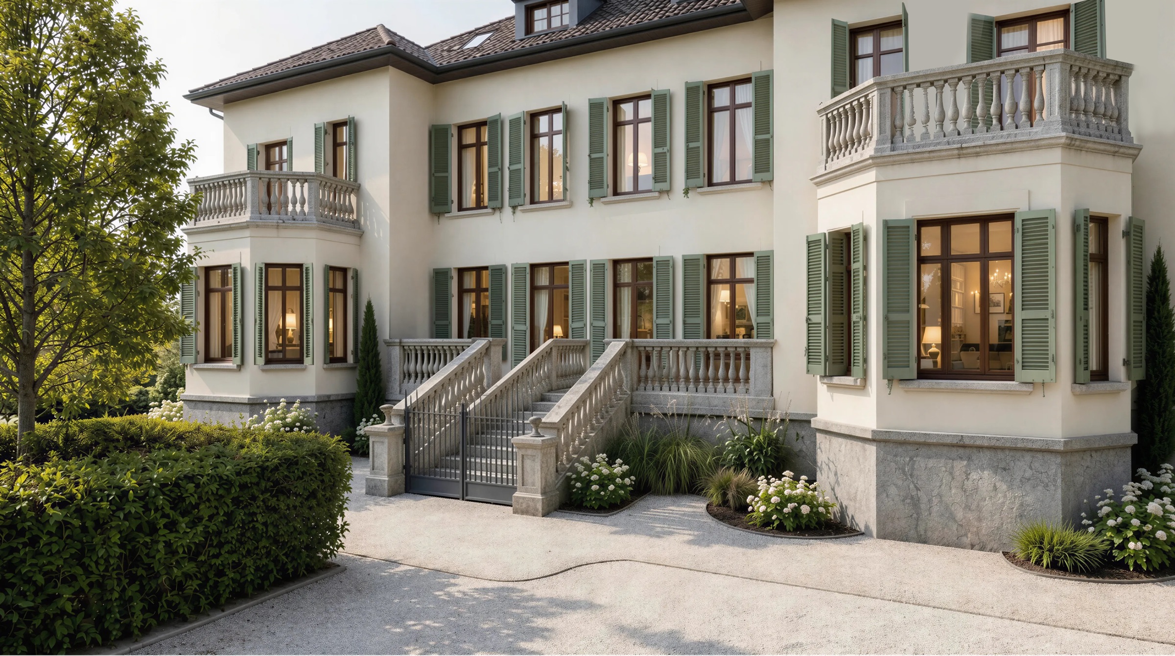 Villa Ludovica: veduta esterna diurna tra il verde del parco