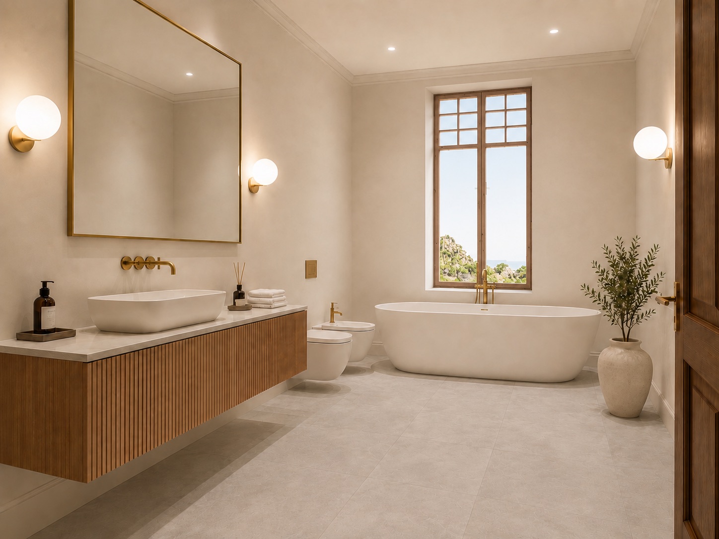 Bagno della residenza Camelia — render di progetto