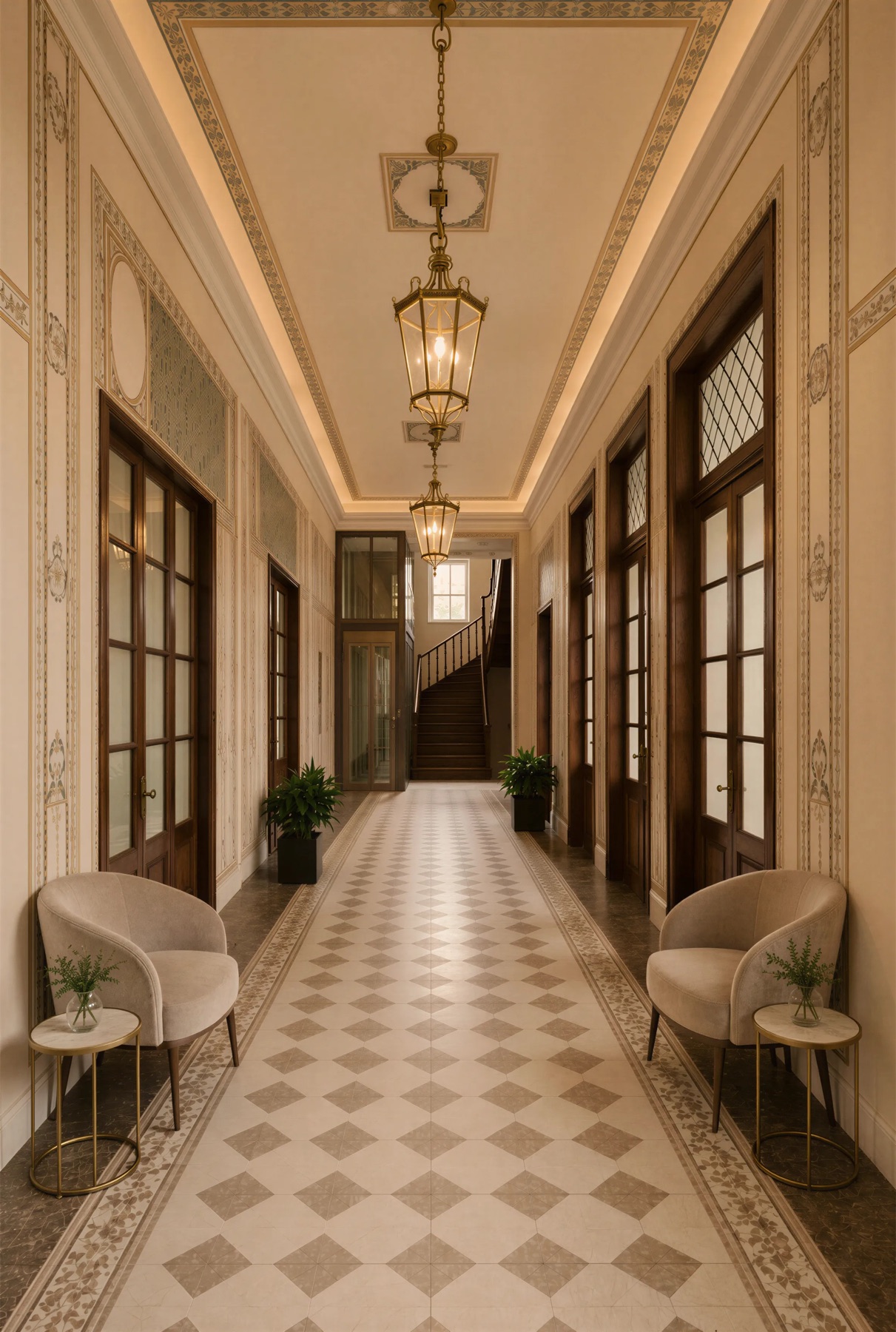 Corridoio comune — Villa Ludovica