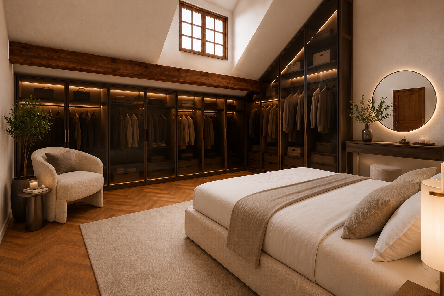 Sottotetto della residenza Iris — render di progetto