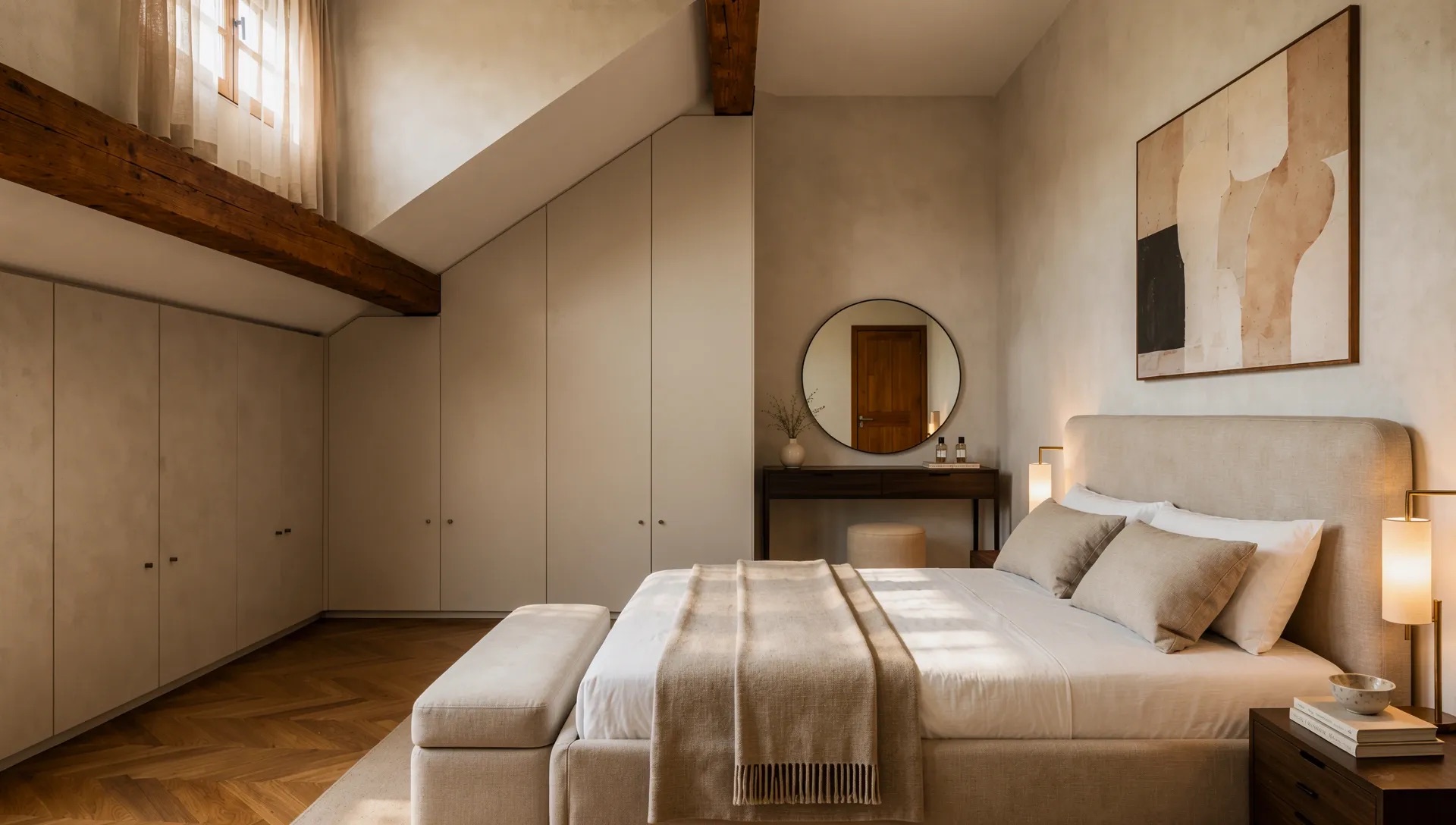 Camera da letto della residenza Lavanda — render di progetto