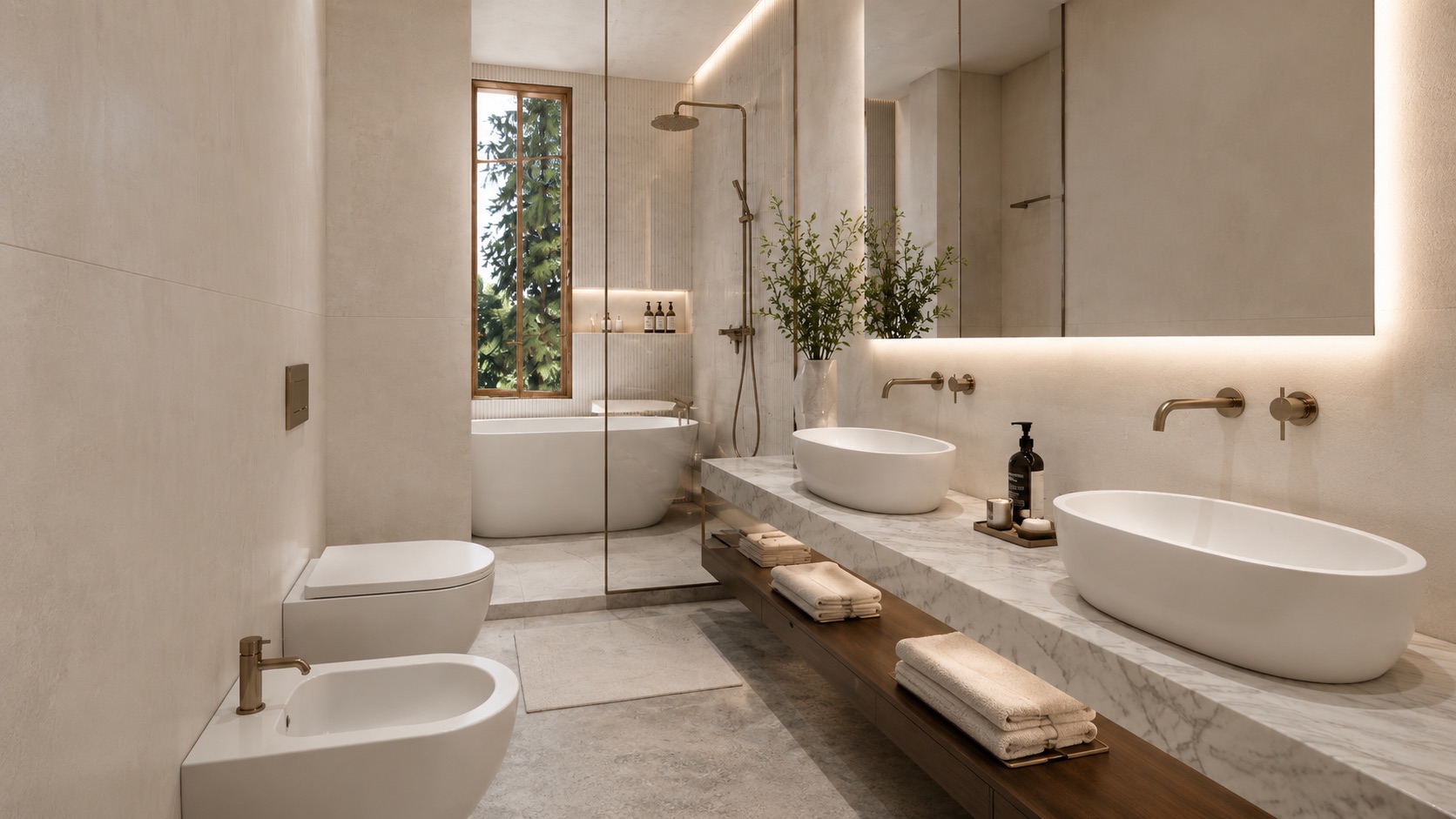 Bagno della residenza Magnolia — render di progetto