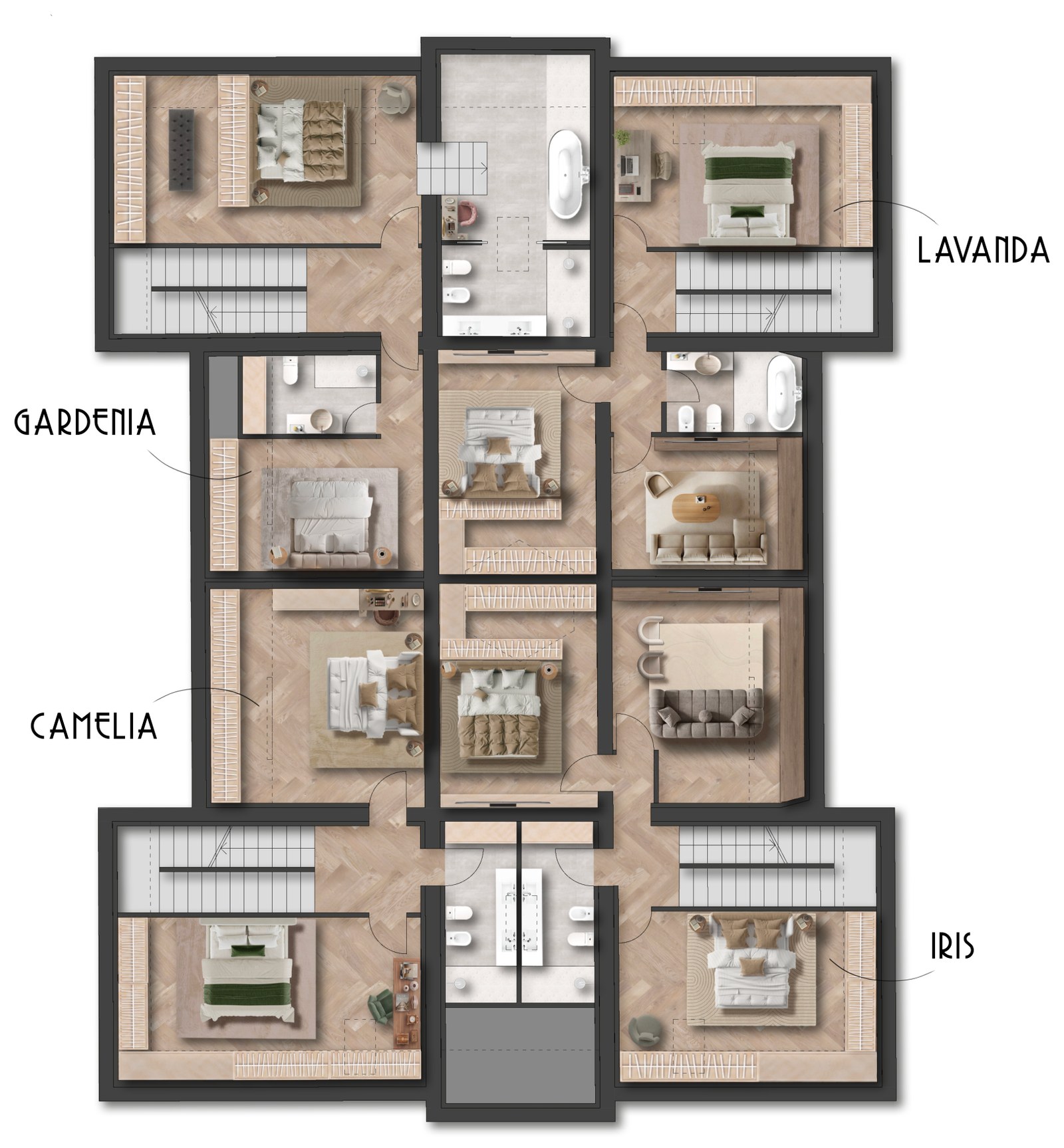 Sottotetto — nomi delle residenze